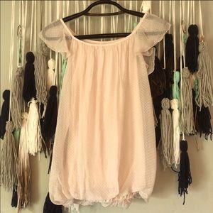 Luisa Ricci Italy blush blouse. Size Small EUC